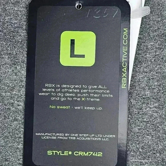 RBX Pro X-Dri Compression Leggings Gray men's # CRM742 Large - Picture 7 of 8